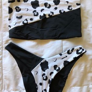 Cow print bikini set